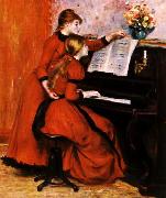 Pierre Renoir Two Young Girls at the Piano oil painting